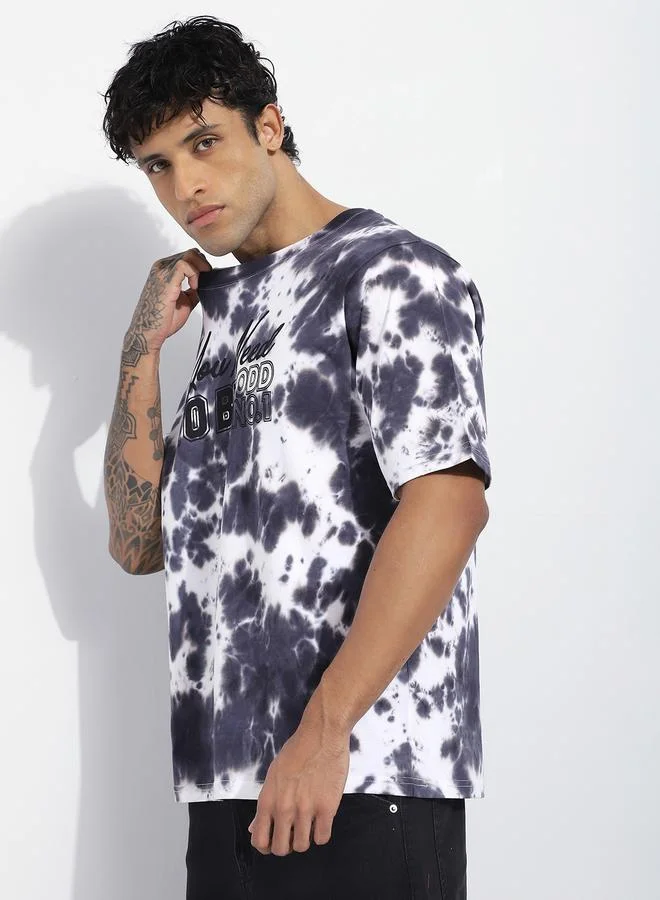 ديفيرينس أوف أوبينيون تيشيرت بطبعة تاي داي وقصة واسعة للرجال